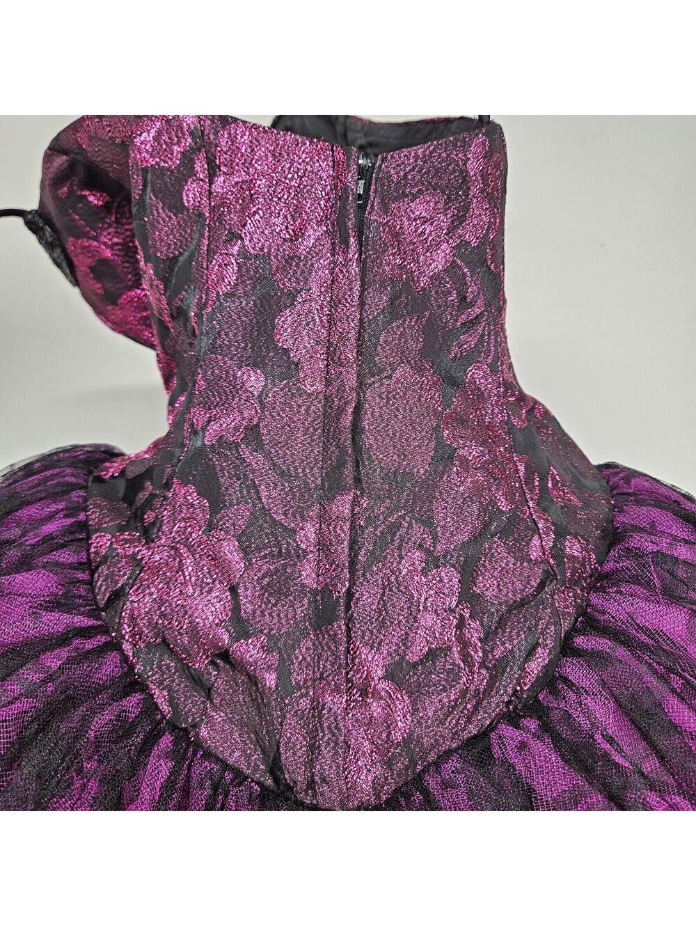 80s vintage goth short party dress from loralie size 4 - Picture 8 of 8